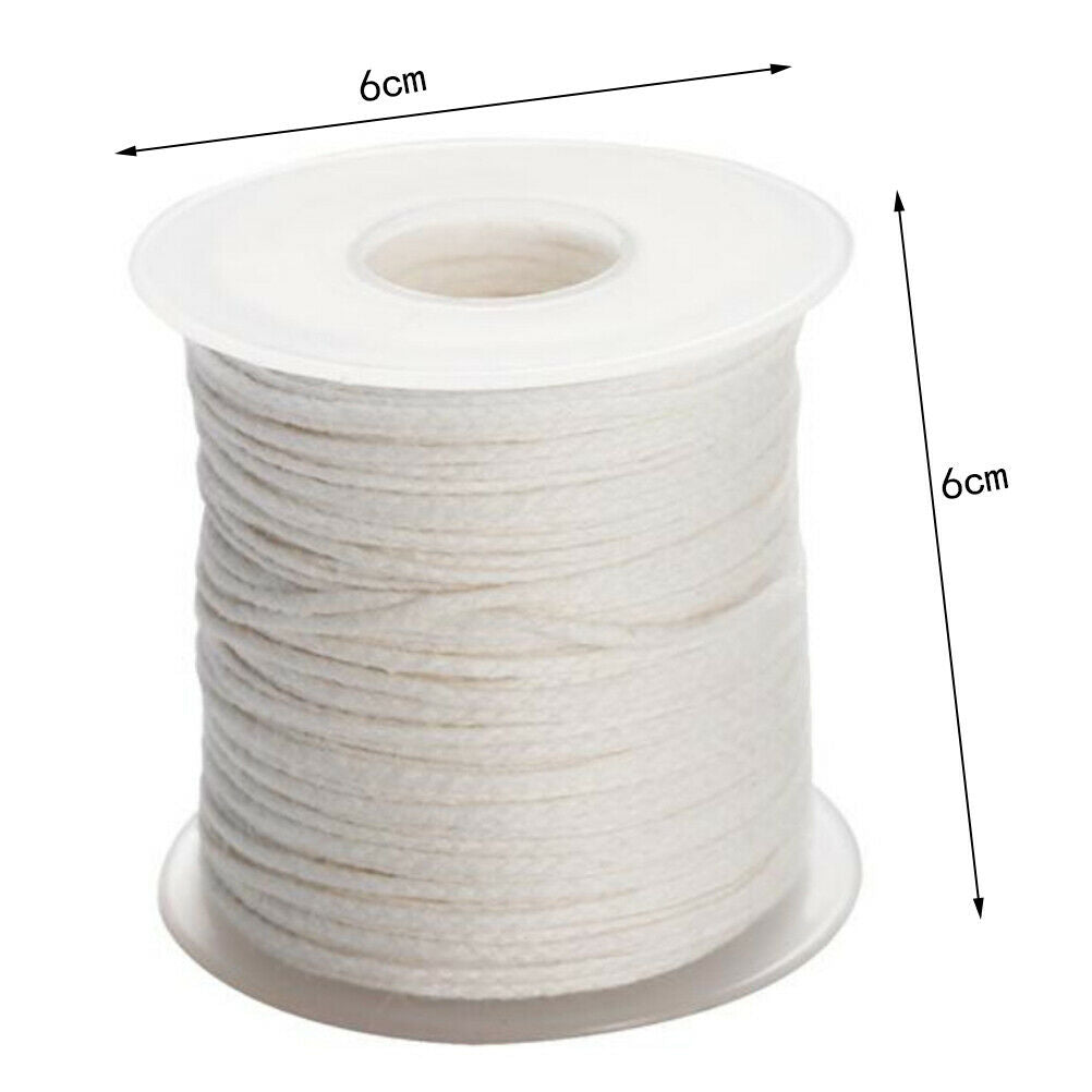 1 Roll 200 Feet 61M White Candle Wick Cotton Candle Woven DIY Candle MakingSJCA
