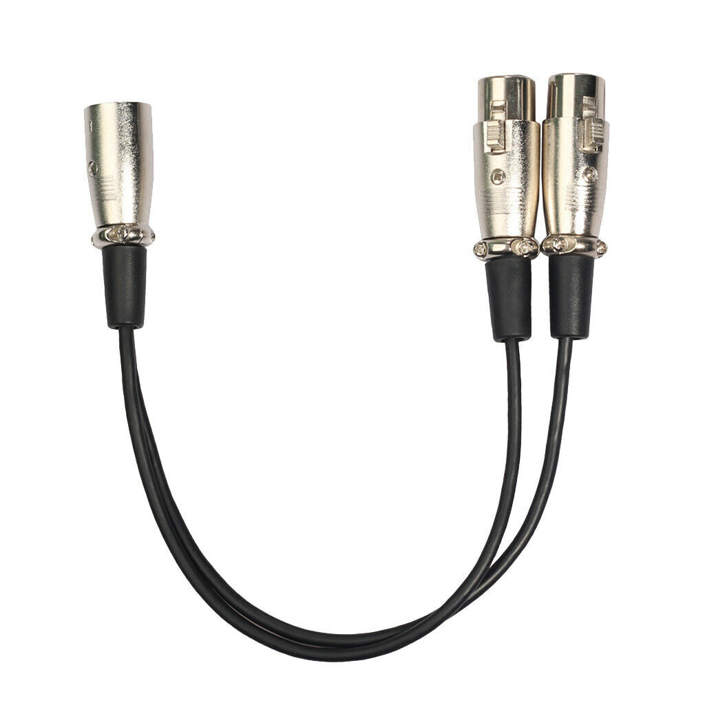 Microphone Loudspeaker Audio Cable XLR Male to Dual Female Wire Cord