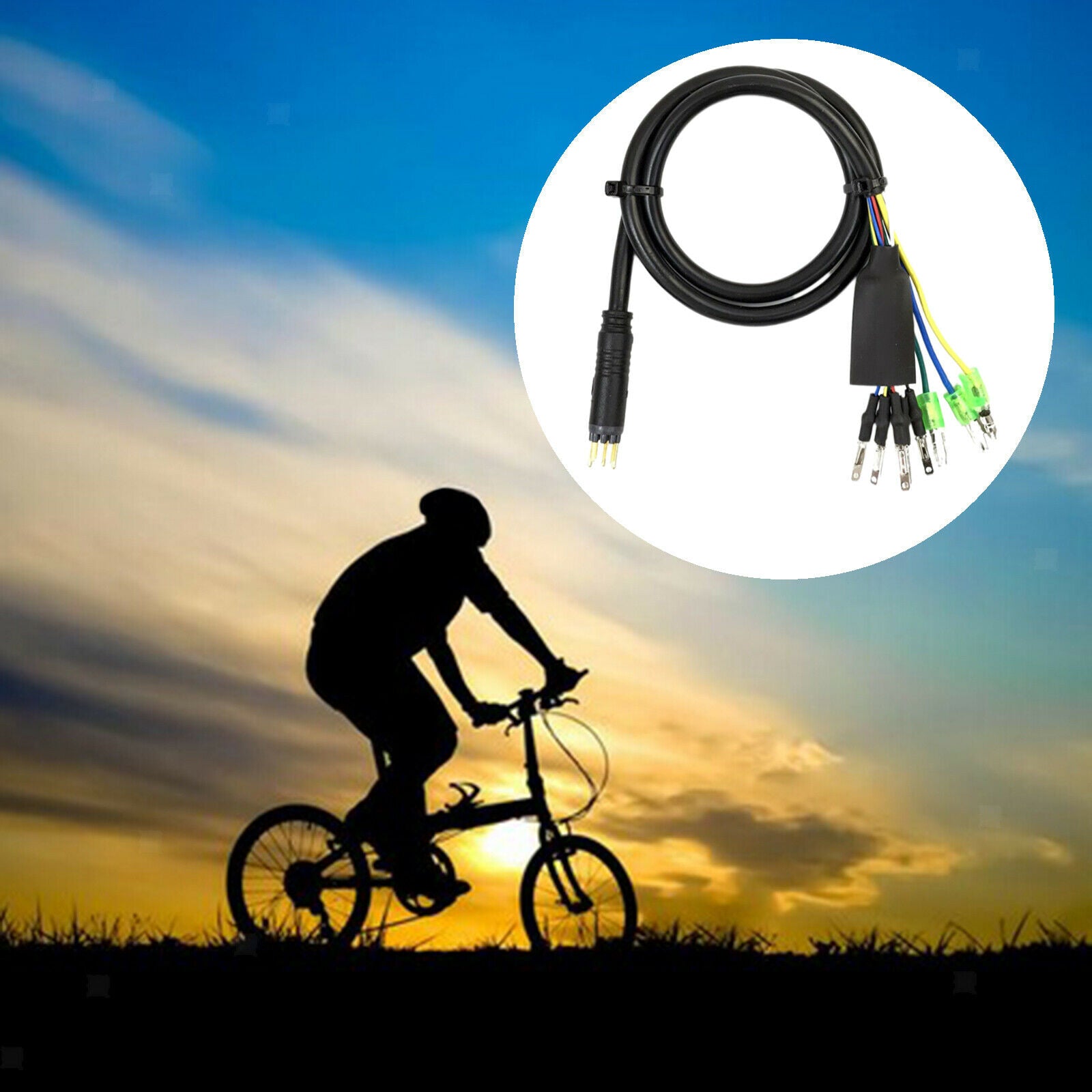 Motor Adapter Cable 60cm Connector for Electric Bike Cycling Part Durable