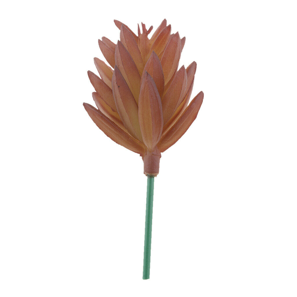 Realistic Brown Home Garden Faux Artificial Succulent Cactus Potted Plant #7