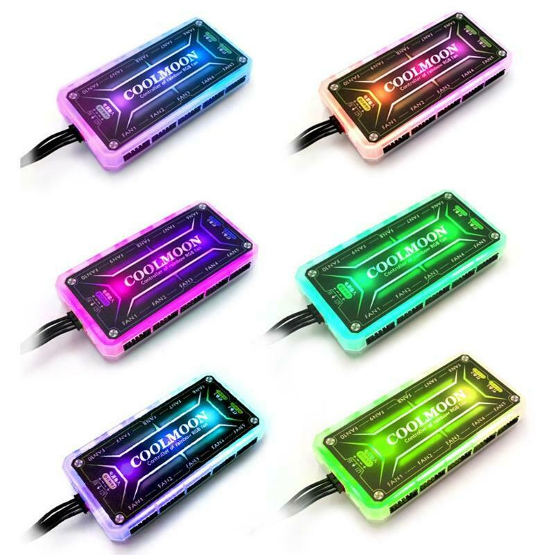 Remote Control Computer Case 12V 10A 60W RGB Fan Intelligent Music Controller
