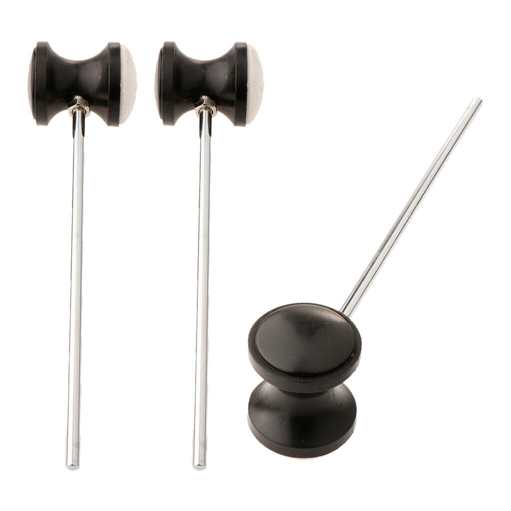 Lots 3 Kick Bass Drum Pedal Beater Hammer Musical Instrument Accessory Set