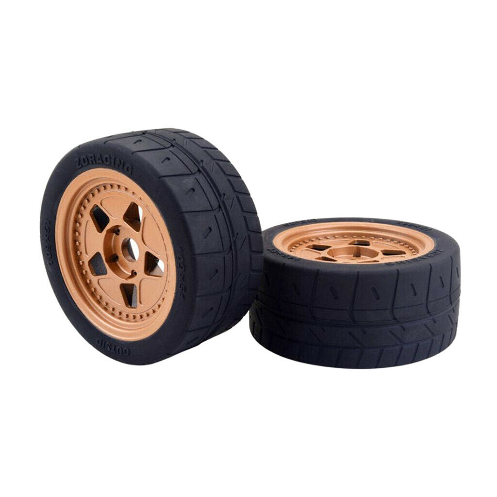 2X RC Car 109mm Rubber Tires for ARRMA ZD Racing 1/7 RC Drift Car Accs