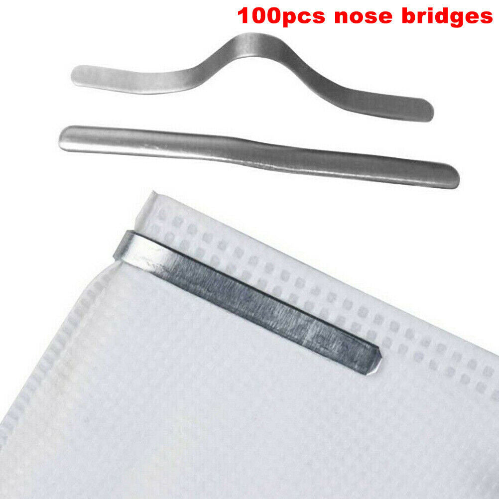 100Pcs 3.54"Nose Bridge Strip Wire Aluminum Bendable For  DIY Making Accesso IA