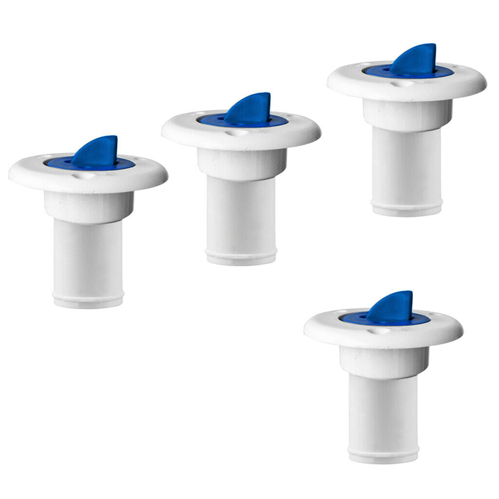 4 Pieces Nylon Boat Yacht Water Deck Filler for 38mm Socket with Blue