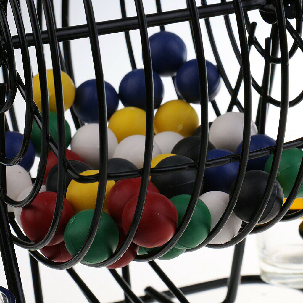Bingo Machine Lottery Game, Mini Bingo Game Complete with Ball, Bar Mini Lottery