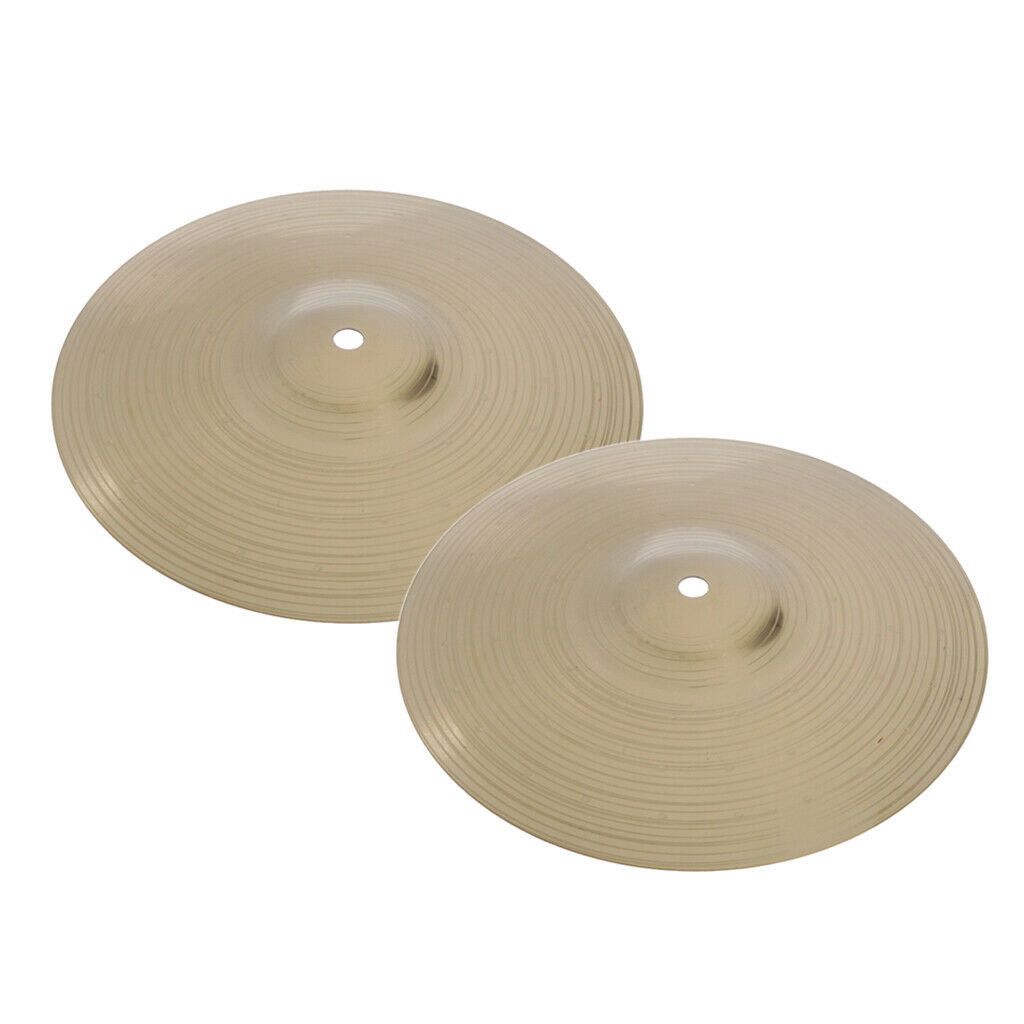 2x Golden Brass Crash Drum Cymbals Jazz Drum Kit Parts Instrument Drummer