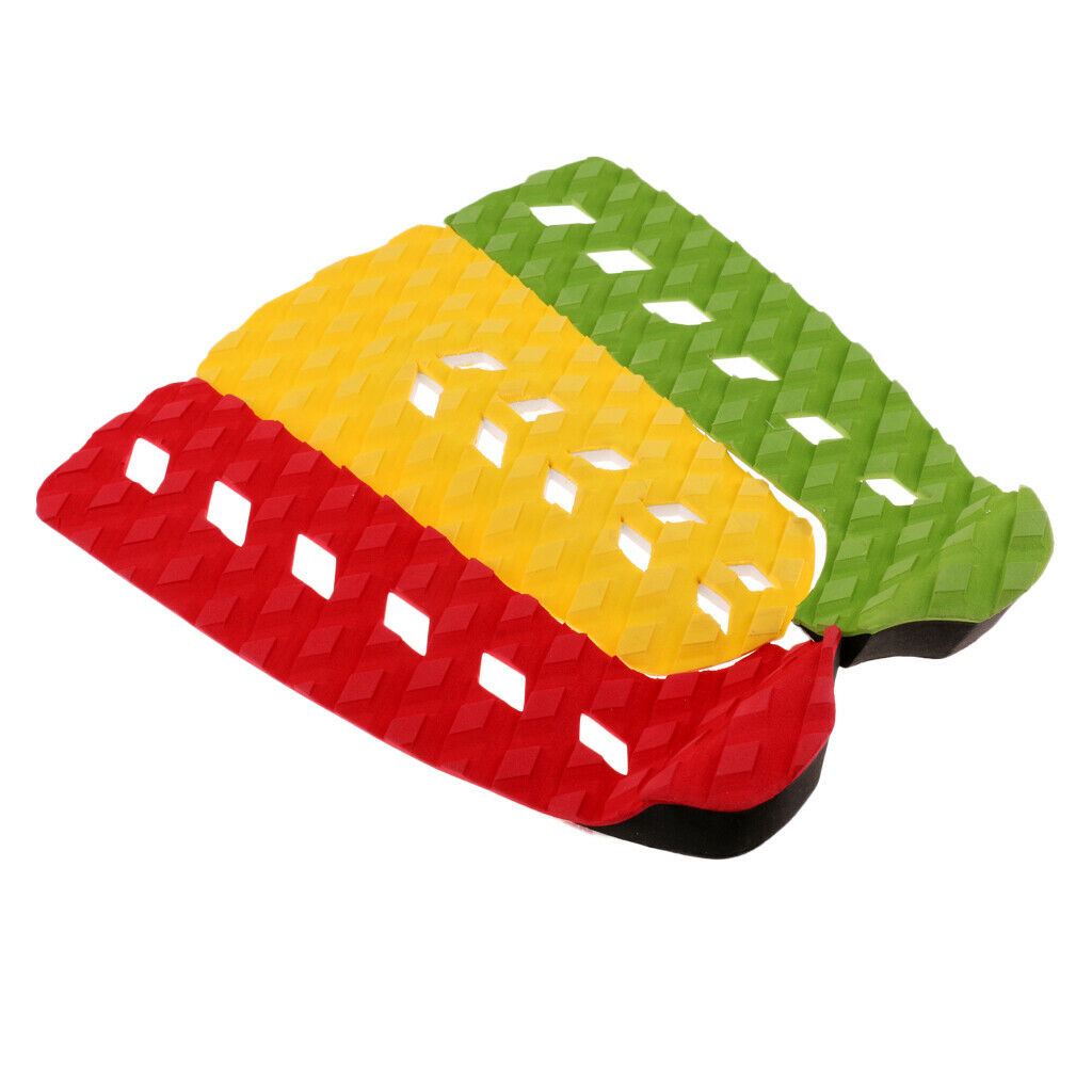 3 Pieces Outdoor Longboard Traction Pad Skimboard Tail Pad for Skimboarding
