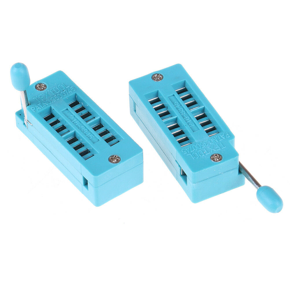 2Pcs 16P Pin 2.54mm green DIP test universal ZIF IC socket welding typ.l8