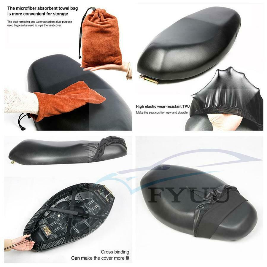 1x L SIZE Motorcycle Seat Cover Dust UV Motorbike Scooter Seat Cushion Protector