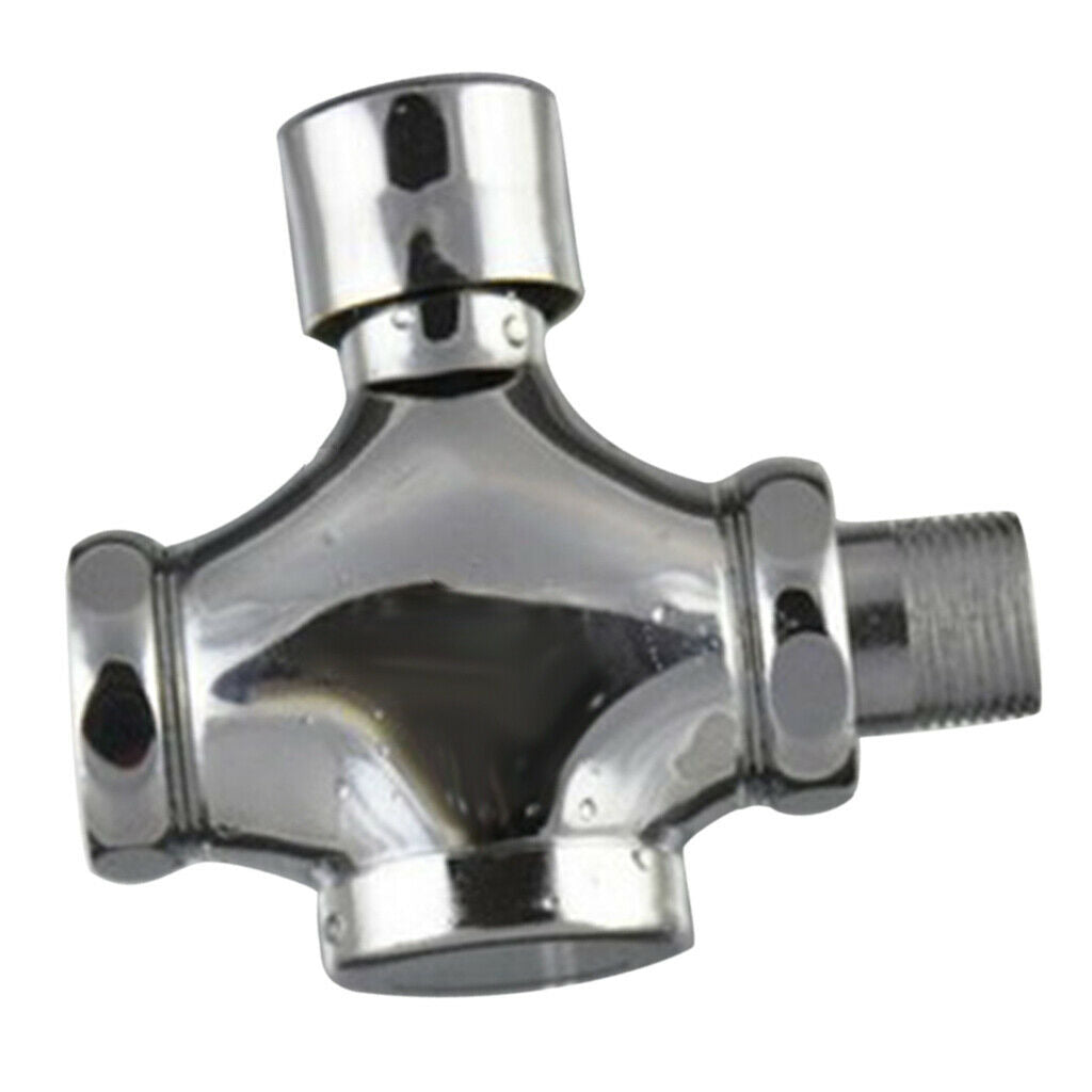 Toilet Push Flush Valve Surface Mounted Flusher Alloy 0.75 Inch Standard