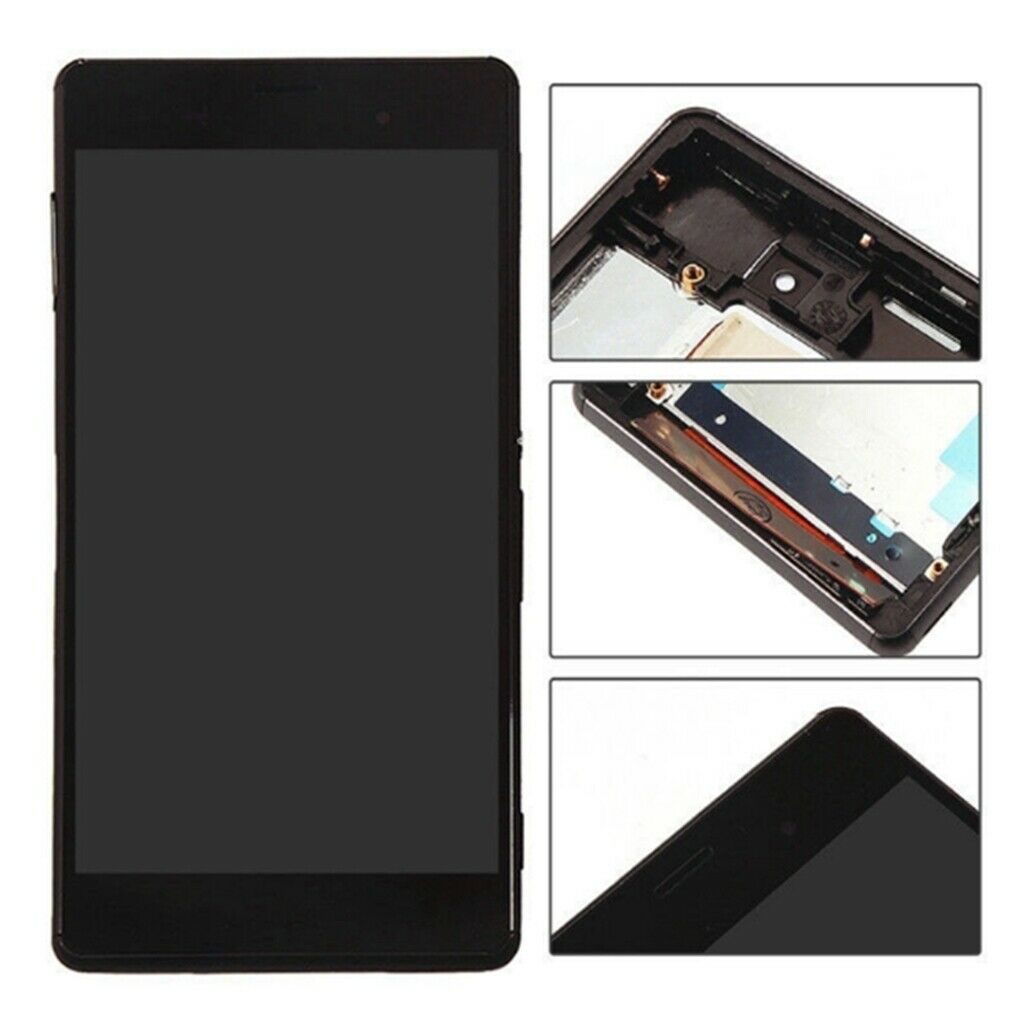 1Set LCD Display & Touch Screen Digitizer Frame For Sony Z3 D660,D6643 Black