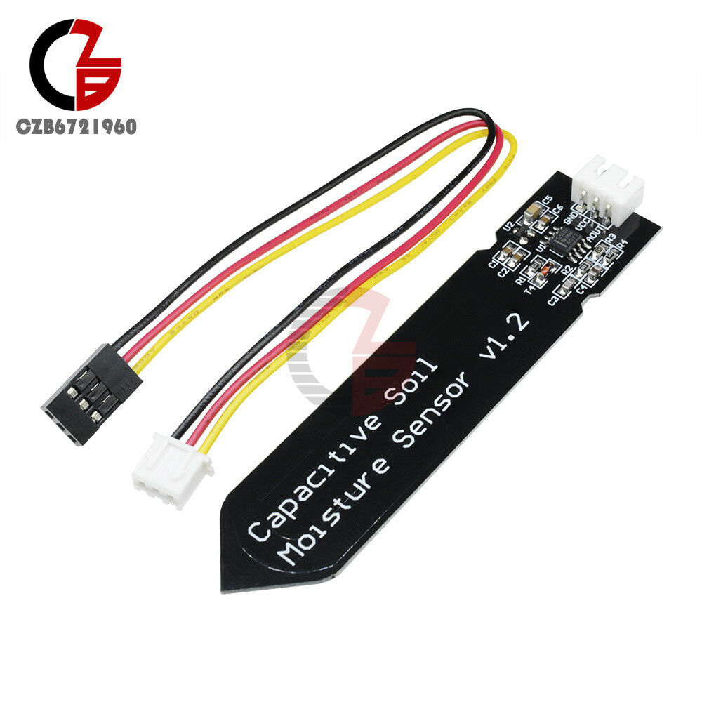 5PCS Analog Capacitive Soil Moisture Sensor V1.2 Corrosion Resistant DC 3.3-5.5V