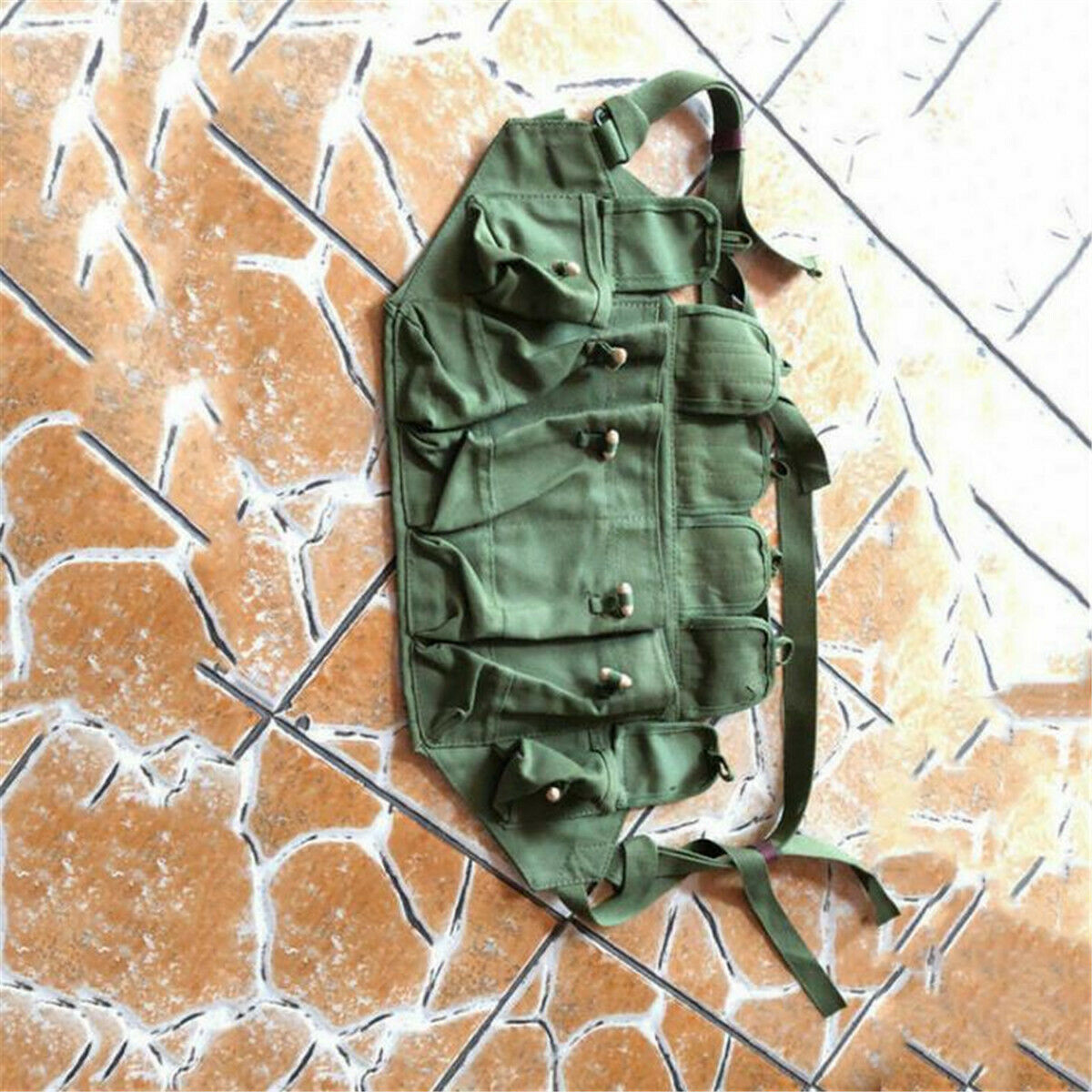 1pc Origina Vietanm War Chinese Type 56 Chest Rig Ammo Bandolier Pouch
