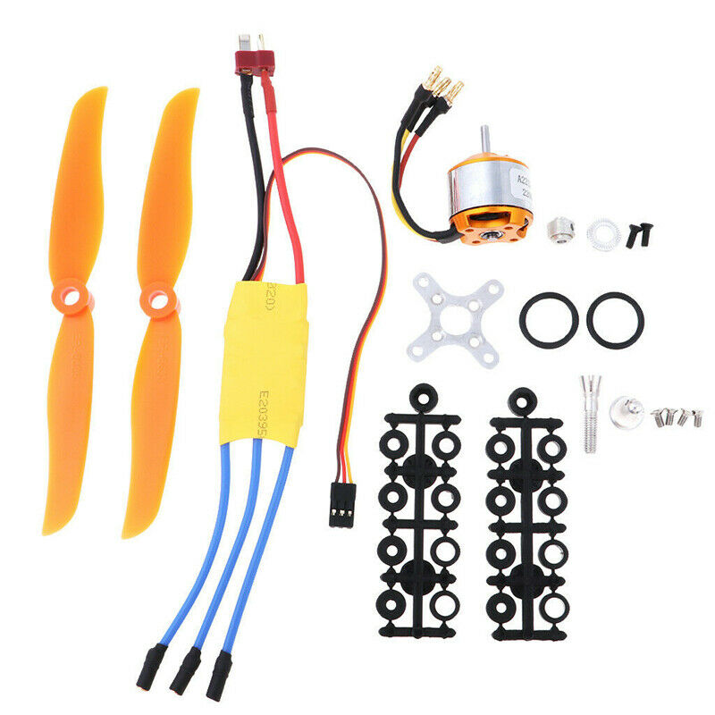 2200KV Brushless Motor + 30A ESC + Propeller Props Combo for RC Plane Parts