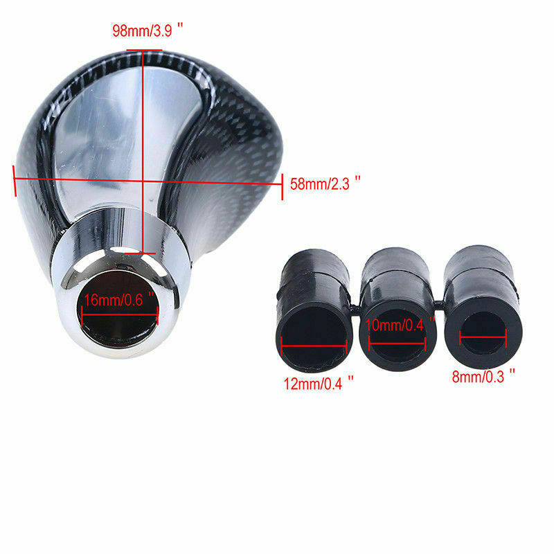 5 Speed Carbon Fiber Style Manual Gear Stick Shift Knob Shifter Lever Universal