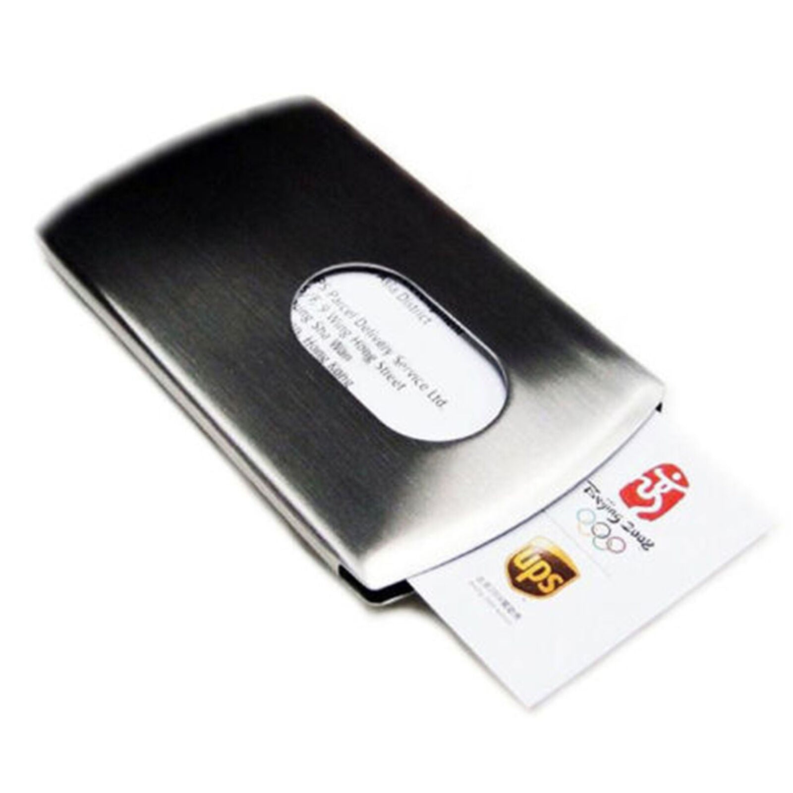 1 PC Wallet Business Stainless Steel Name Credit ID Card Holder Pocket Case