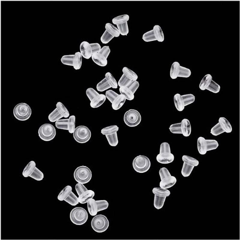 100 Rubber Earring Safety Back Stoppers Post J_.l8