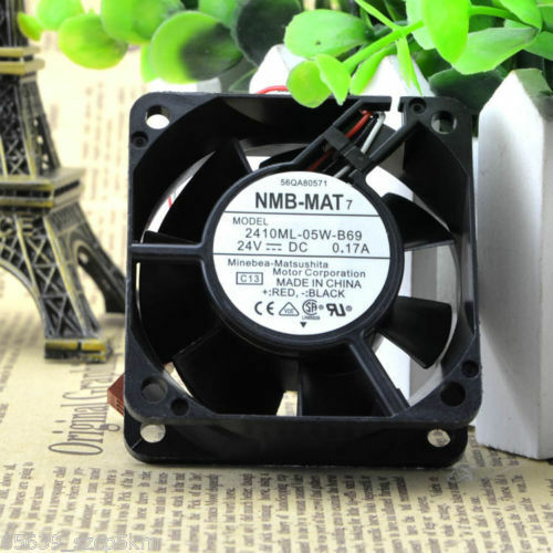 For NMB-MAT 2410ML-05W-B69 CASE Cooling Fan DC 24V 0.17A 60*60*25mm 3pins 3wires