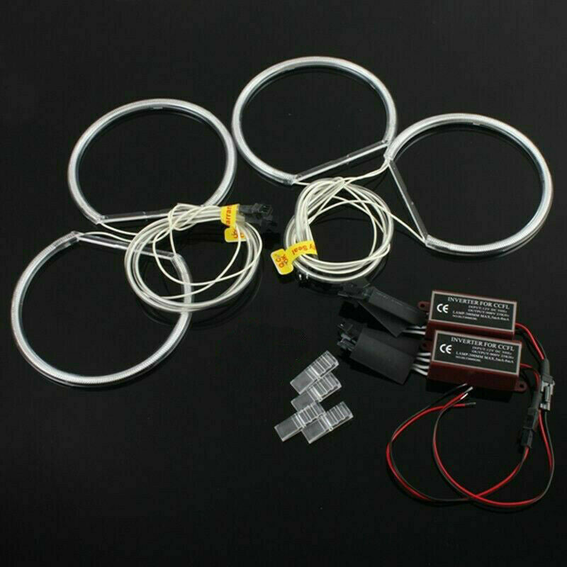 Halogen Headlight White CCFL Angel Eye Halo Rings Kit For BMW E39 E46 3 5 Series