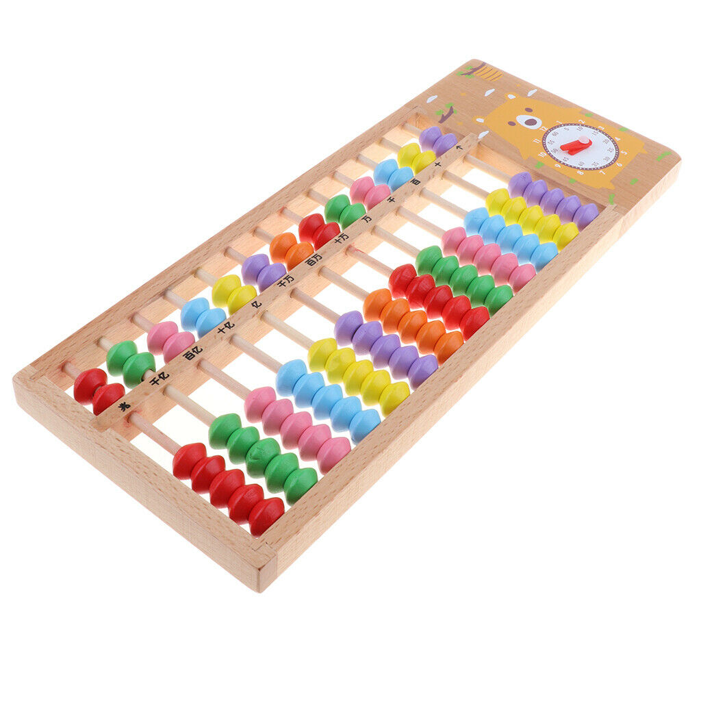 Rainbow Wooden Counting Bead Abacus, Educational Toys For Toddlers, Preschool