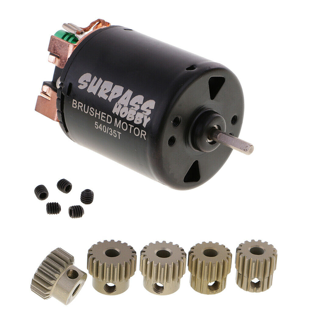 35T Brushed Motor And 3.175mm 16T -20T Pinion Gear Kit Spare Parts for 1/10