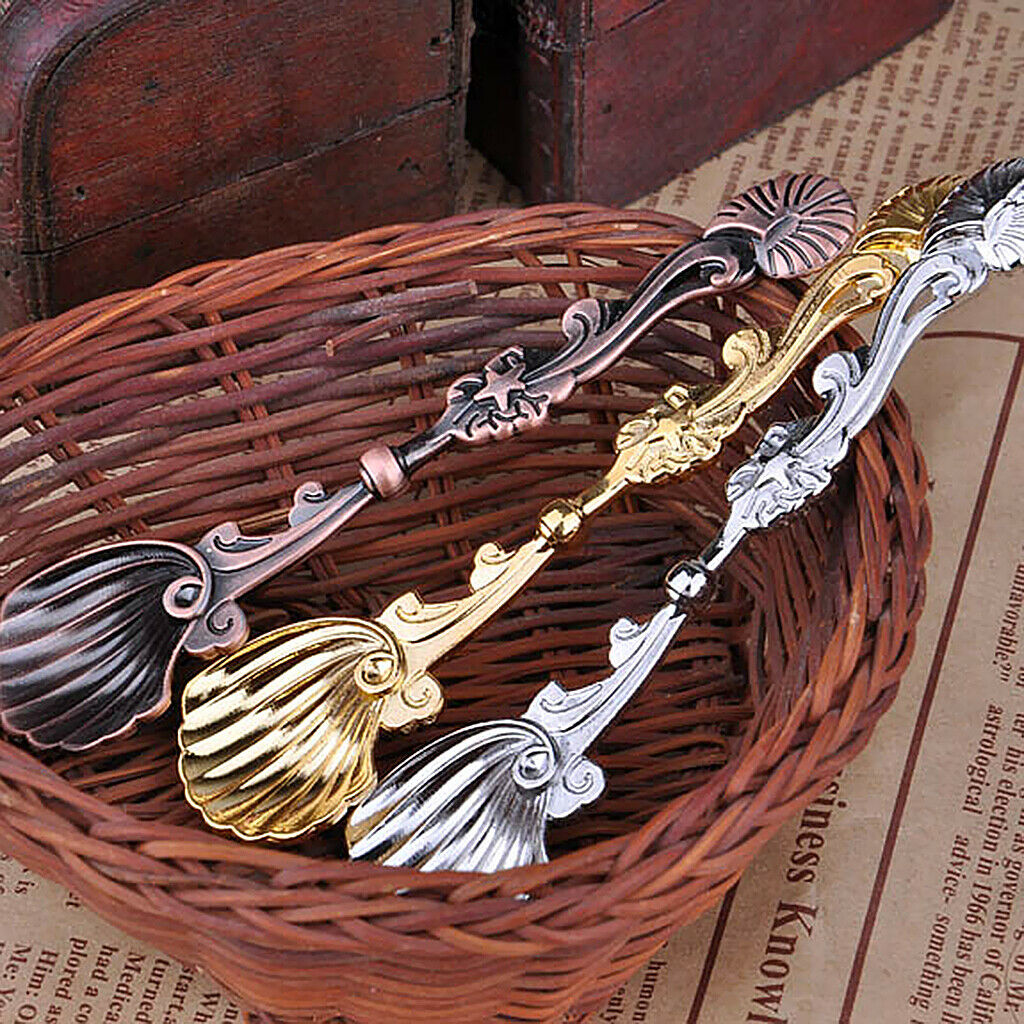 2-Pack of Luxury Orris Ice Ceram Spoon Long Stainless Steel Short Coffee Tea