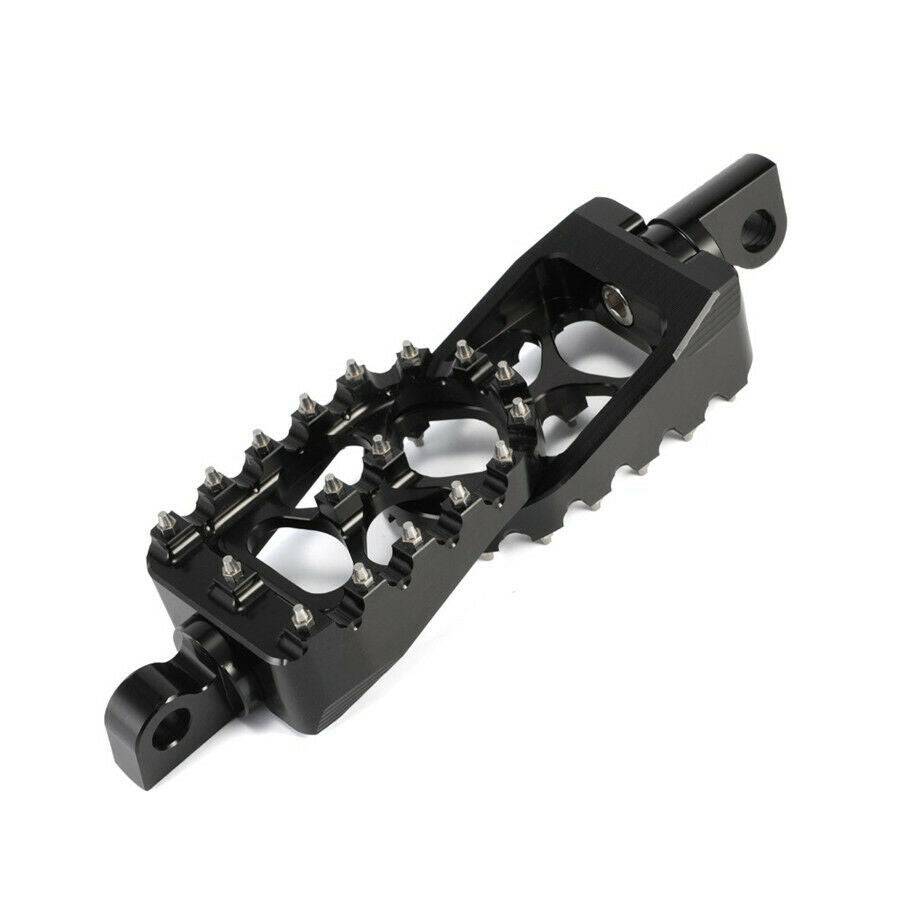 Rotating Black Rest Footpegs Foot Pegs For Dyna Sportster Iron 883 Fatboy Bobber