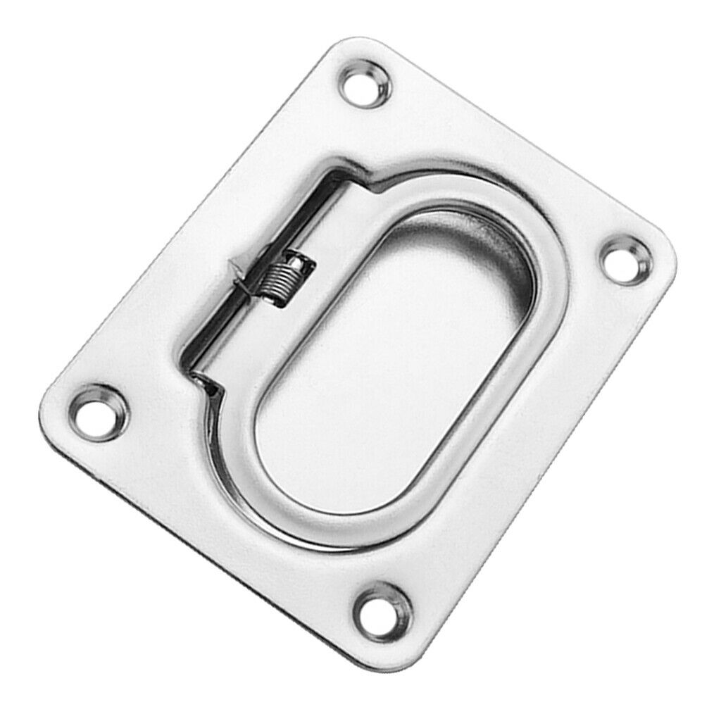Rectangular Flush Spring Pull Lift Handle Marine Hatch Latch Accessories - 304