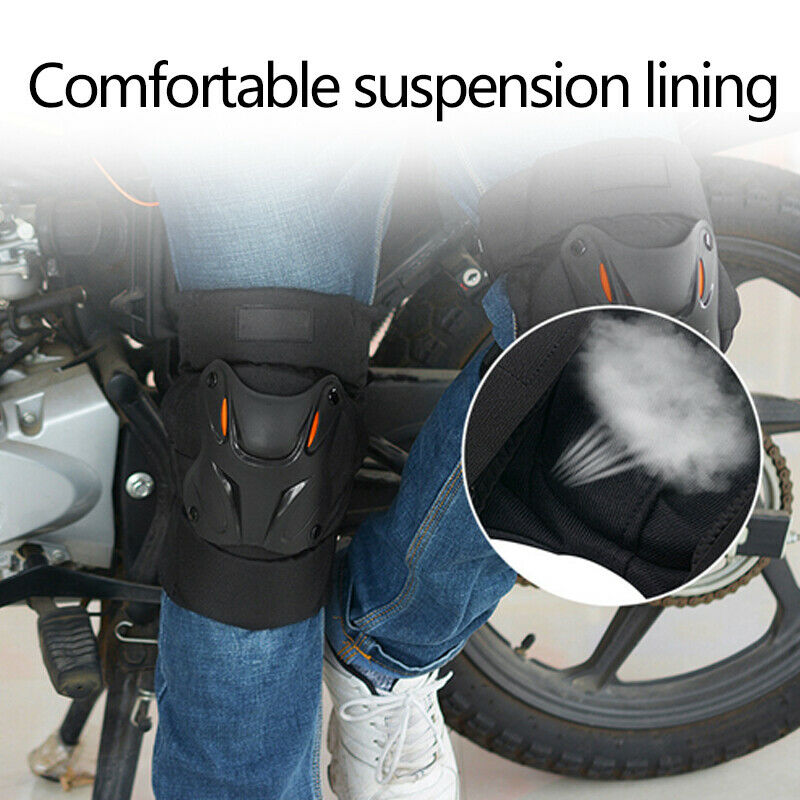 2x Motorcycle Cycling Anti-Fall Short Night Reflection Breathable Knee Protecter