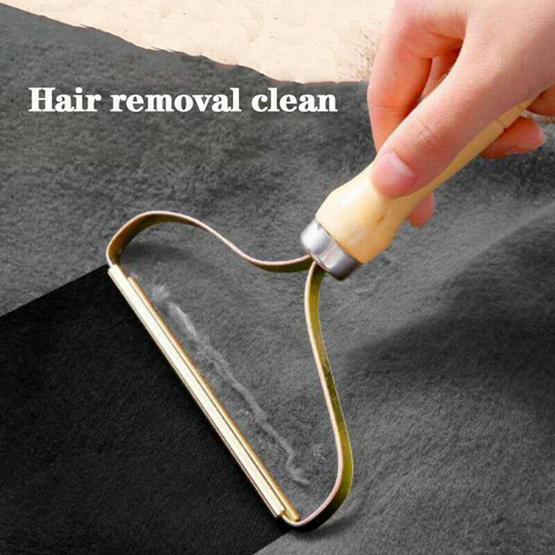 Portable woolen Coat Lint Remover cloths â€‹fuzz fabric shaver roll wooden brusFCA