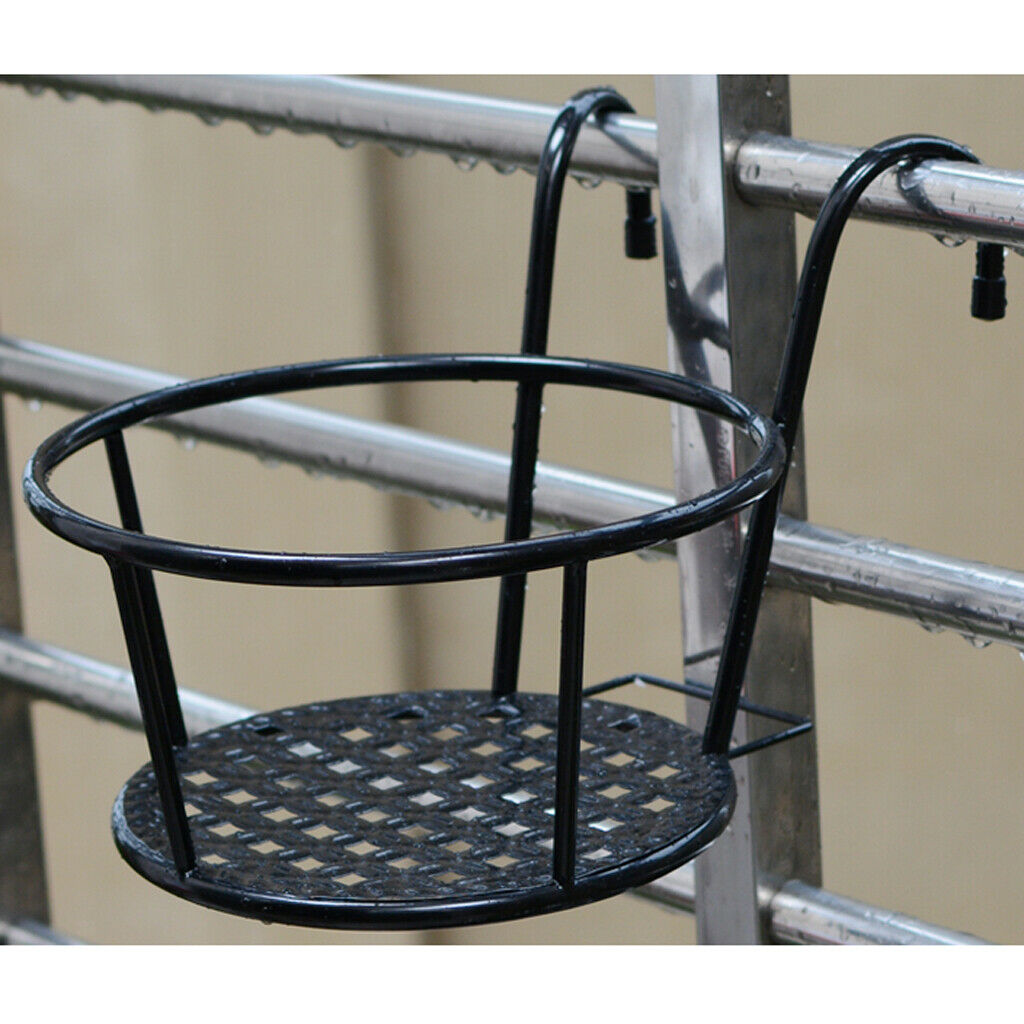 3x Rustic Potted Flower Hangin Basket Planter Braceket for Fence 22cn Dia.