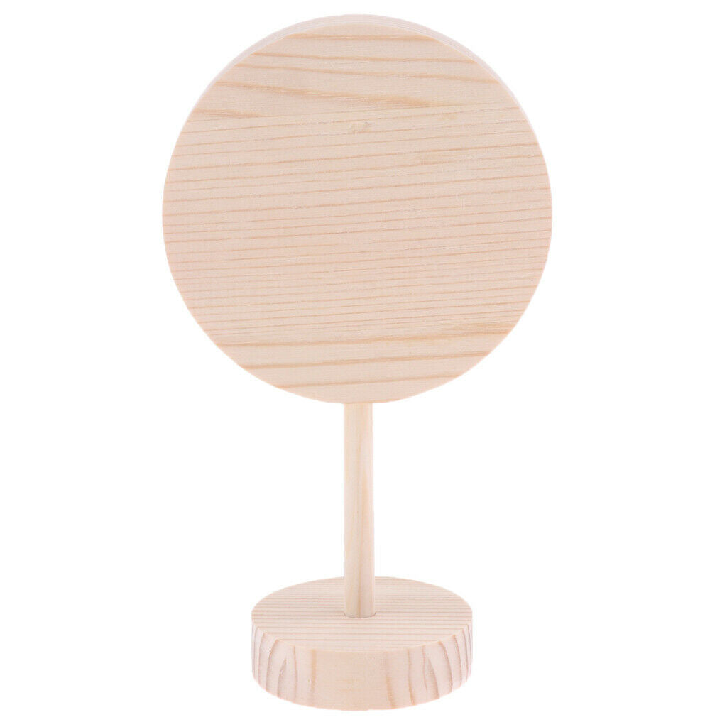 Natural Wood Eyeglass Desk Holder Home Desk Decoration DIY Craft Paint Board