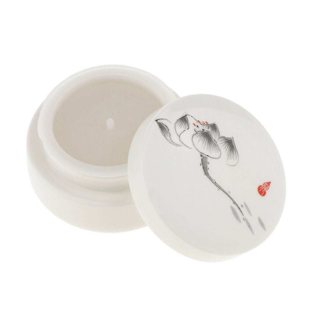 Empty Ceramic Loose Powder Makeup Case Jewelry Tea Tin Pot Containers 50g