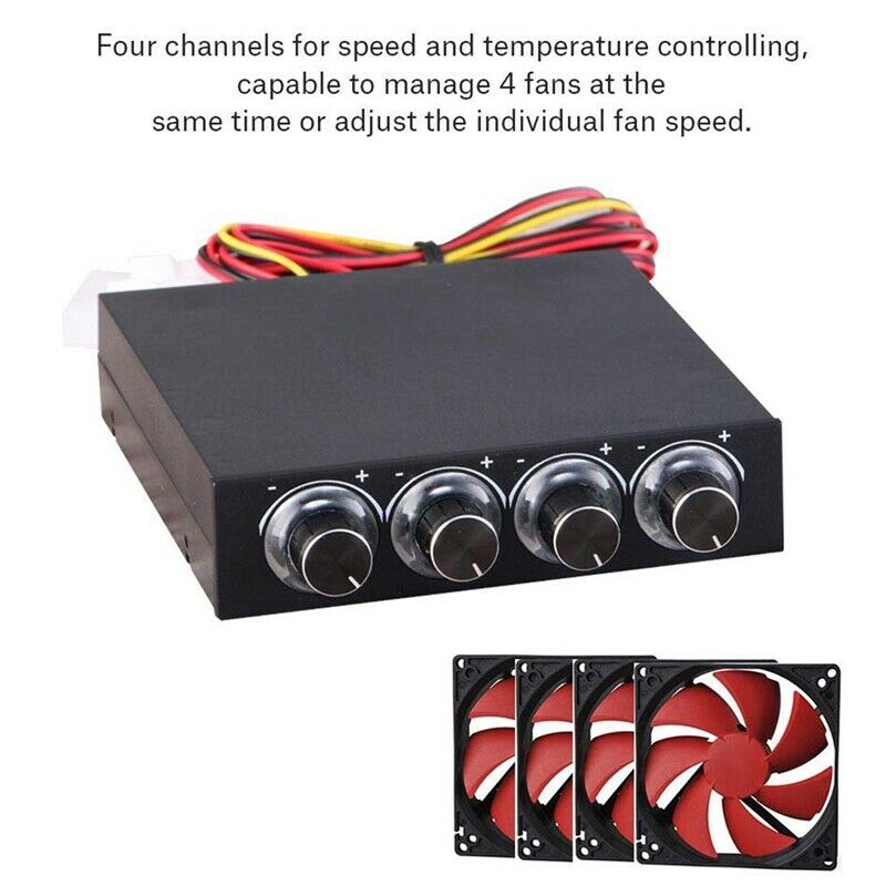 Fan Controller 4 Channel Computer Fan Speed & Temperature Reduce Noise ControlC8