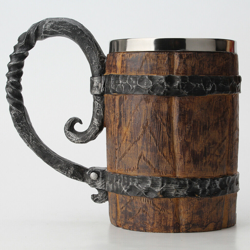 Wooden Beer Mugs Imitation Stainless Steel Mug For Beer Glasses Wine / Milk /