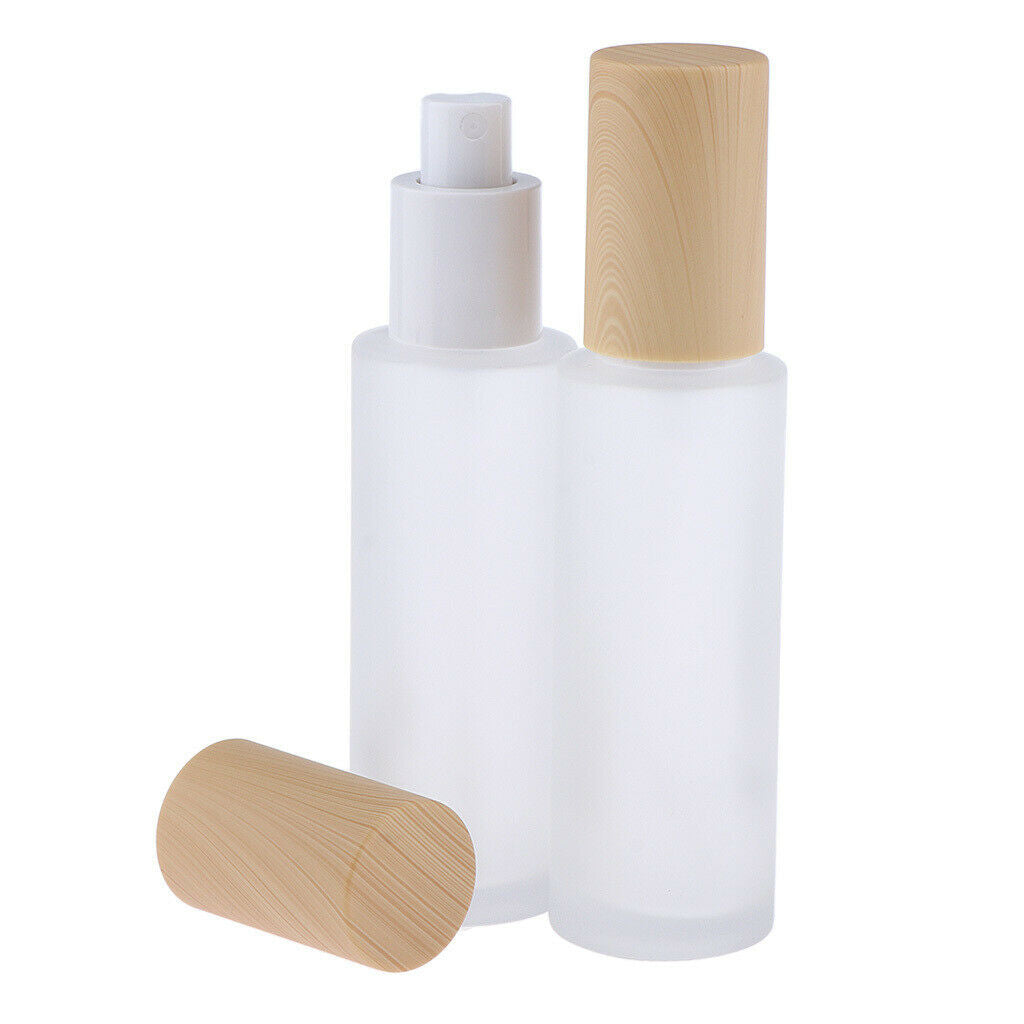 2x Glass Perfume Empty Bottle Atomizer Pump Sprayer Refillable Travel 60ml