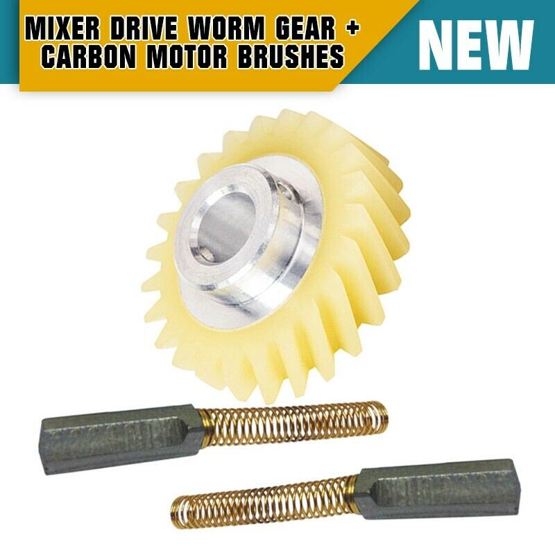 For Artisan Mixer Worm Gear+A Pair of Replacement Carbon Motor Brushe 1set New