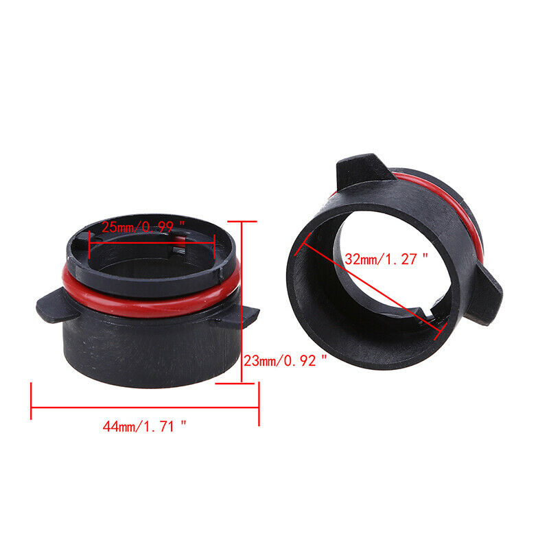 2x Install H7 HID Bulbs Adapters Holder Converters Universal Fit FordÂ BMW E39