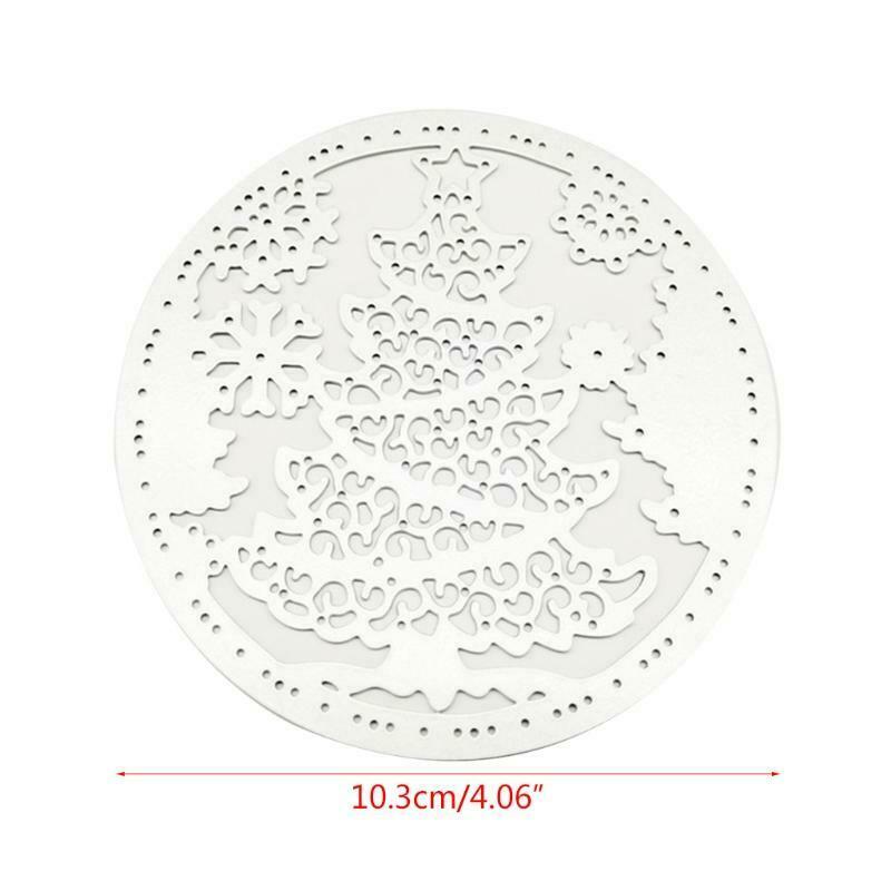 Christmas Tree Cutting Die Template Snowflake Background Embossed Cutting Die