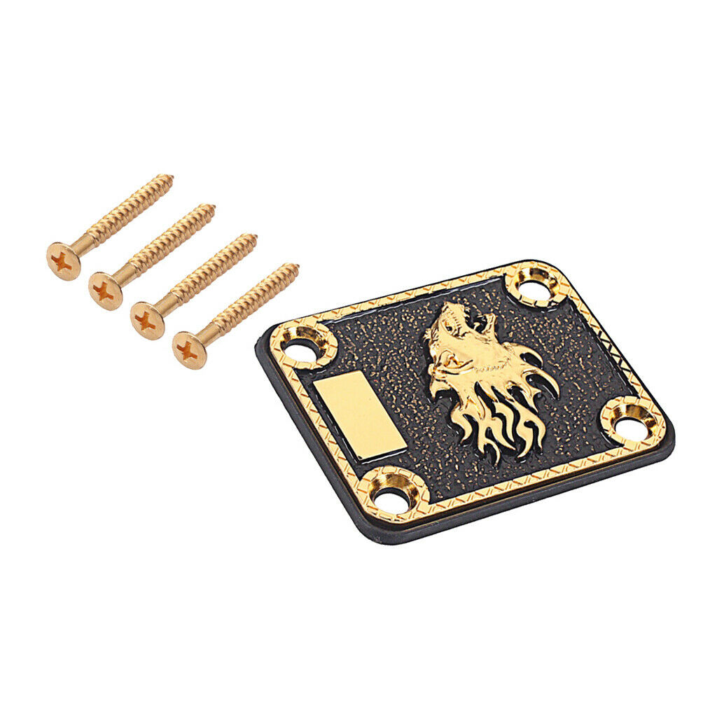 Guitar Neck Reinforcement Plate And Screws 4Pcs for Guitar Parts
