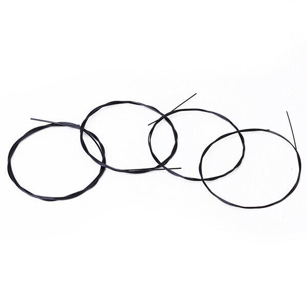 2x 4pc Different Diameter Black Nylon String Set For Ukulele Musical Accessories