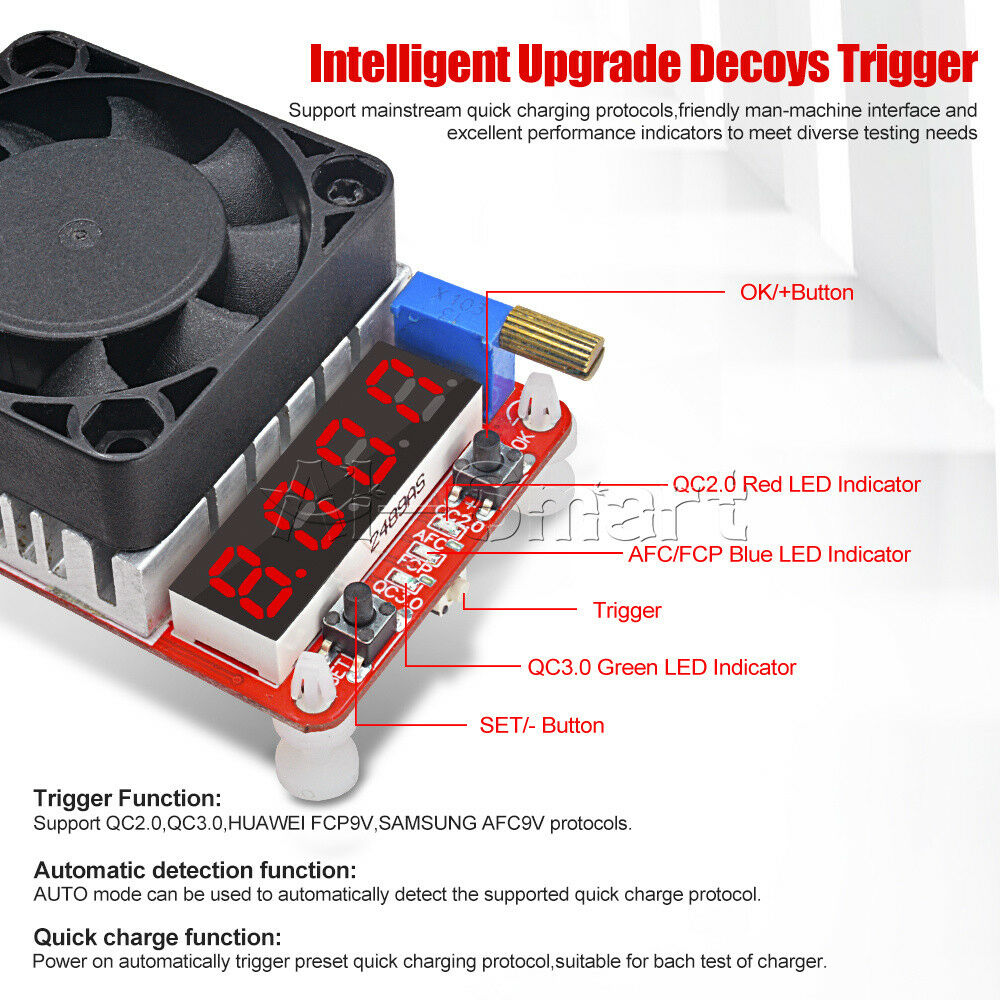 USB Type-C Intelligent Trigger Electronic Load DM35 Battery Test Volt Resistor
