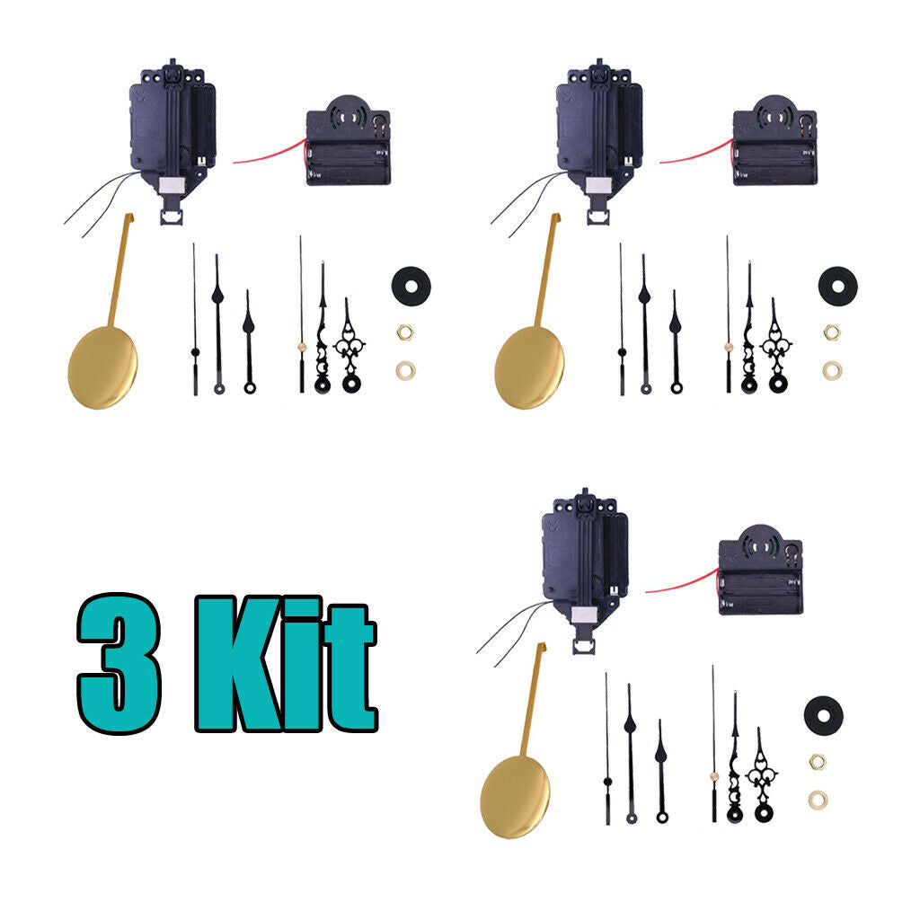 3 Set Wall Pendulum Clock Chime Mechanism Movement DIY Set Replacement