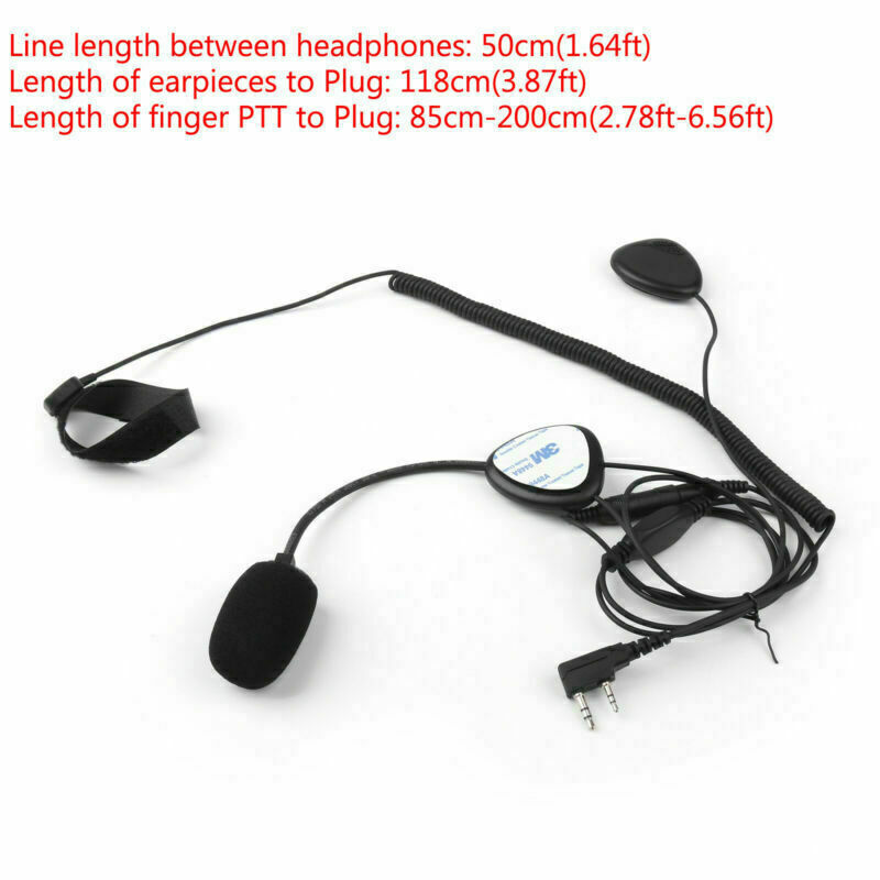 Finger P Motorcycle Helmet Headset MIC for Radio Kenwood Retevis TYT Baofeng CA