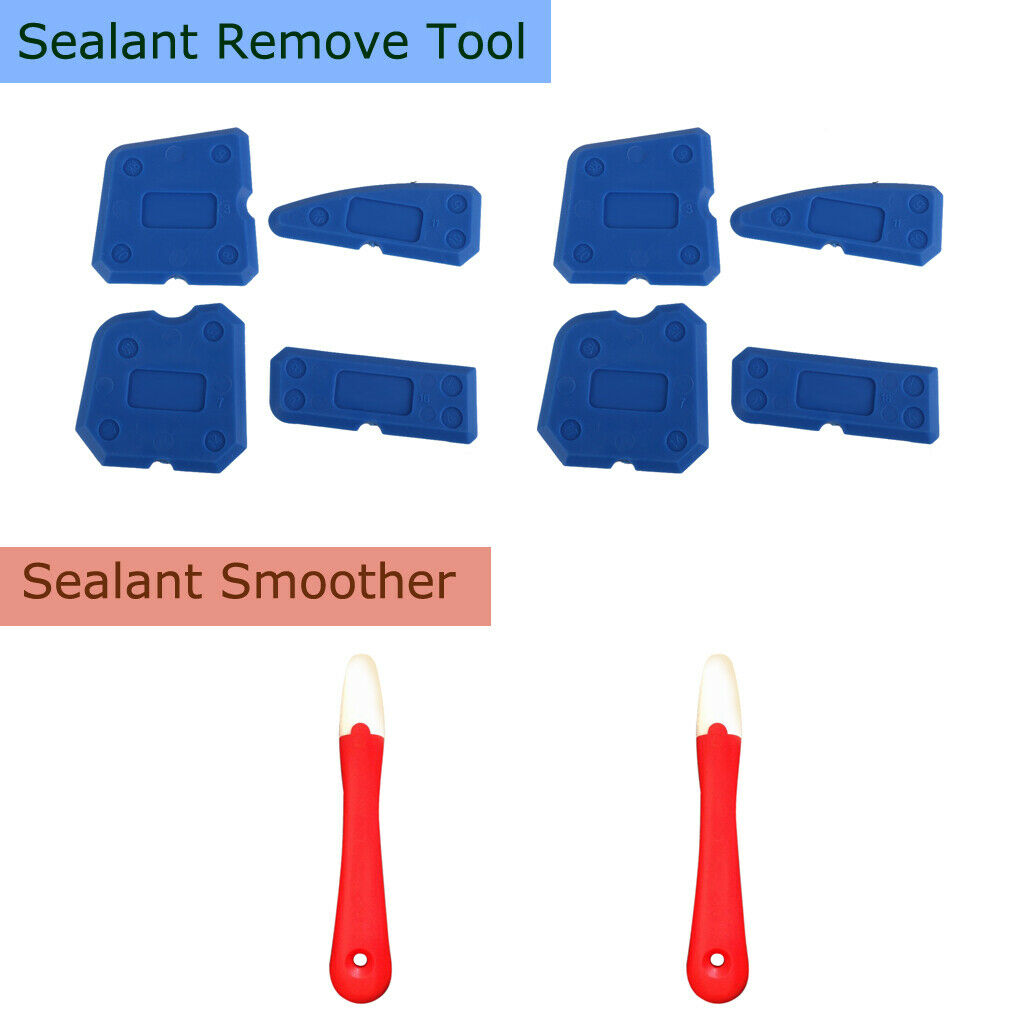 2 Set Caulk Tool Bath Silicone Grout Sealant Remover & 2Pcs Smooth Out Tool