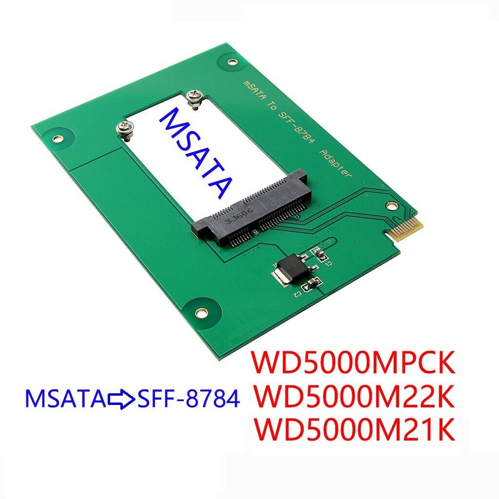 Sintech mSATA SSD as WD Blue UltraSlim SATA3 HDD WD5000MPCK SFF-8784