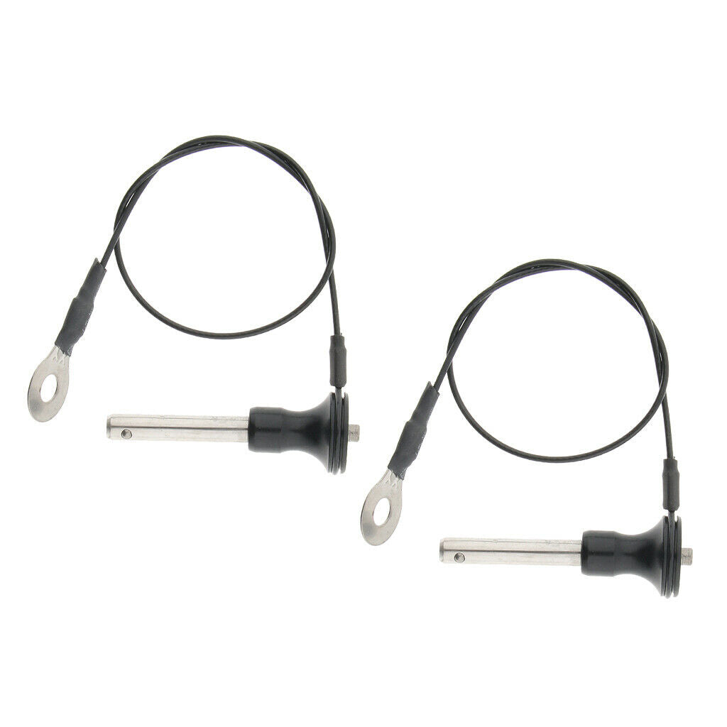 2 Pcs 8x45mm(Usable Length) Ball Lock Quick Release Pins Push Button with Wire