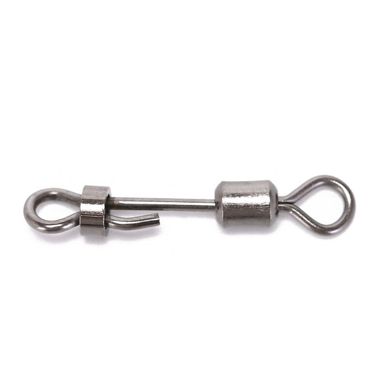 10x Steel Quick Lock Swivels Interlock Snap Fishing Lure Tackles Carp FishinBDA