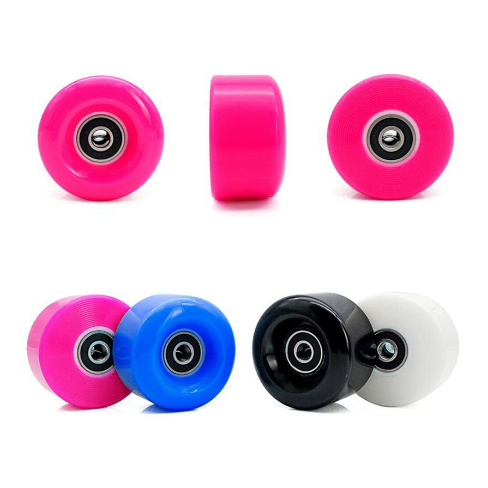 2X Inline Skate Wheel PU Wear-Resistant 58mm 82A Wheels Replacement White